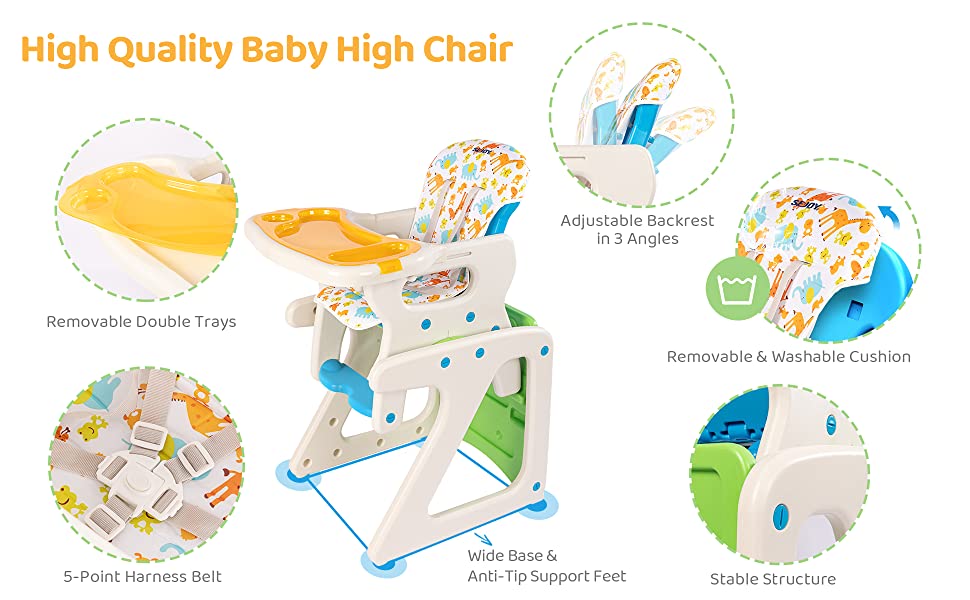 SEJOY Baby High Chair 3-in-1