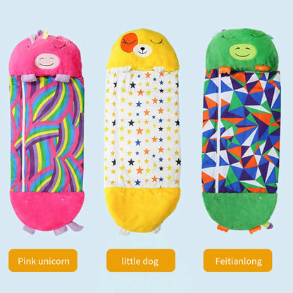 Children's Cartoon Sleeping Bag with Pillow