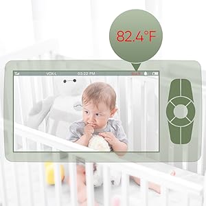 Video Baby Monitor  4X Zoom Audio Temperature Sensor Lullaby