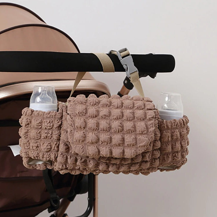 Baby Stroller Hanging Bag - Travel-Friendly Organizer for Milk Bottles & Diapers