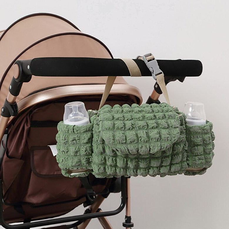 Baby Stroller Hanging Bag - Travel-Friendly Organizer for Milk Bottles & Diapers