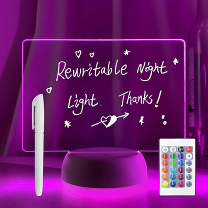 Creative Led Note Board, Message Board With Pen and Remote Control