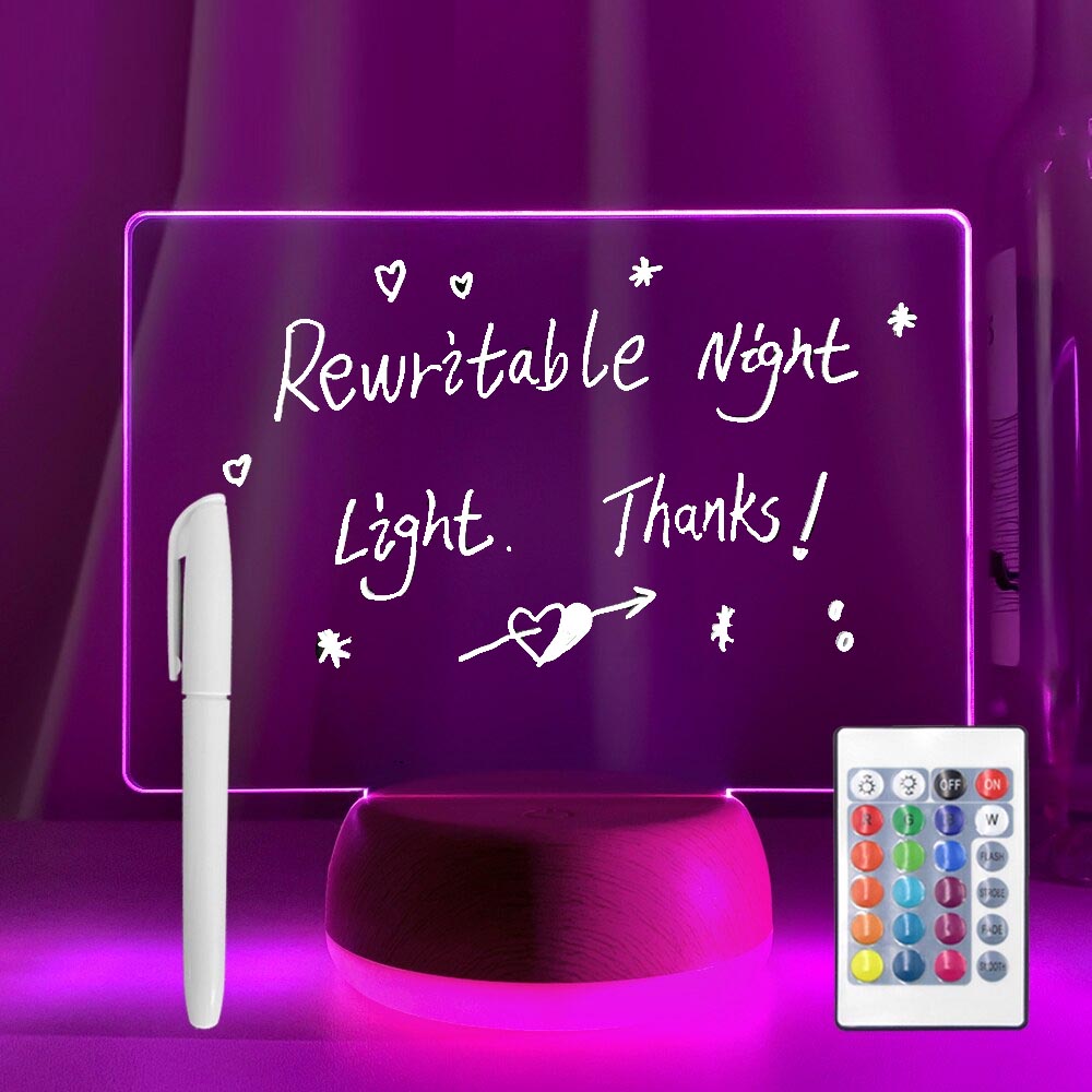 Creative Led Note Board, Message Board With Pen and Remote Control