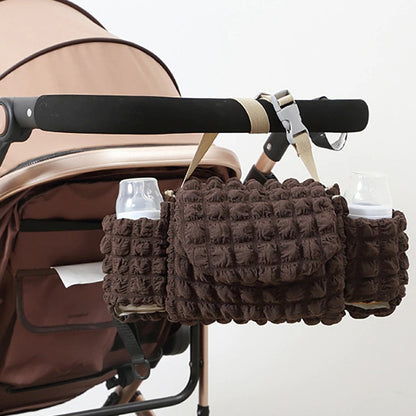 Baby Stroller Hanging Bag - Travel-Friendly Organizer for Milk Bottles & Diapers