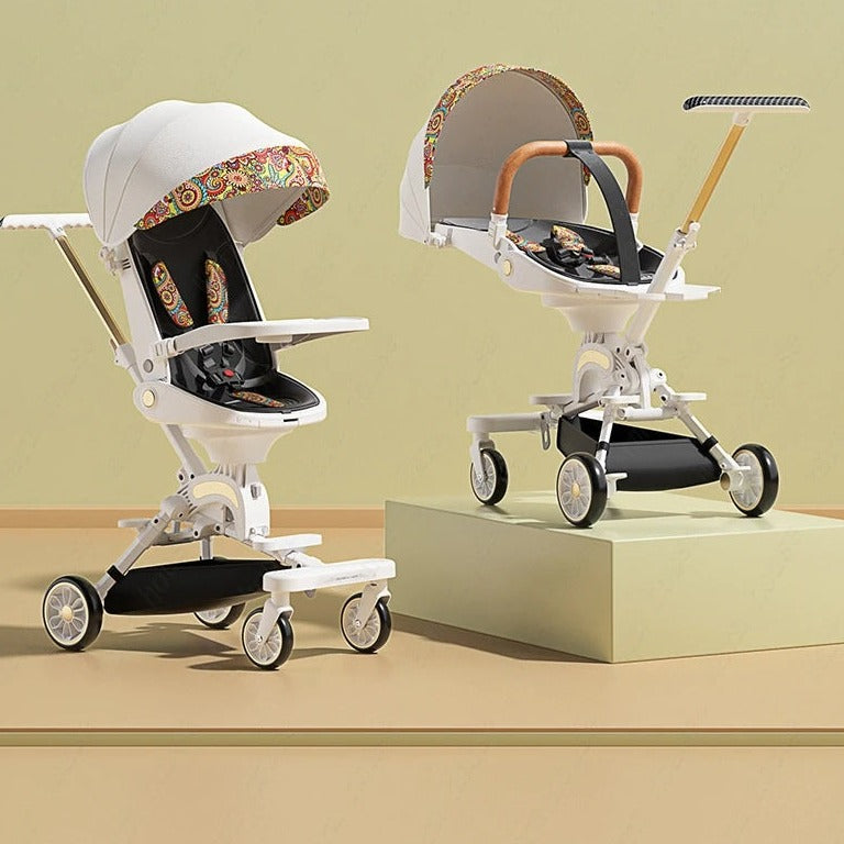 Lightweight Folding Travel Pram 360° with Dinner Plate