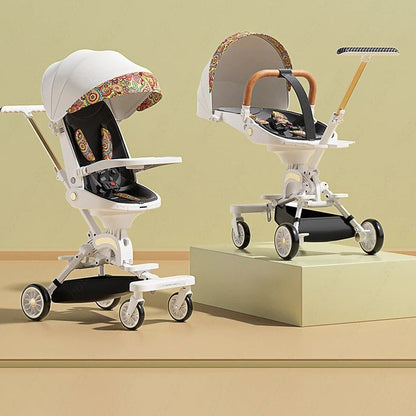 Lightweight Folding Travel Pram 360° with Dinner Plate