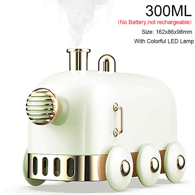 Ultrasonic Humidifier Retro Mini Train USB Aroma Air Diffuser Essential Oil