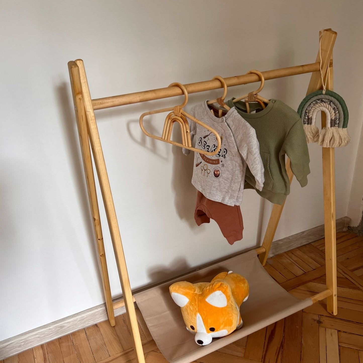 Rattan Hanger Kids Garments Organizer 3Pcs