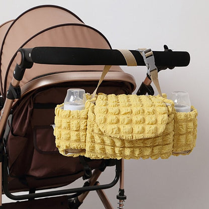 Baby Stroller Hanging Bag - Travel-Friendly Organizer for Milk Bottles & Diapers