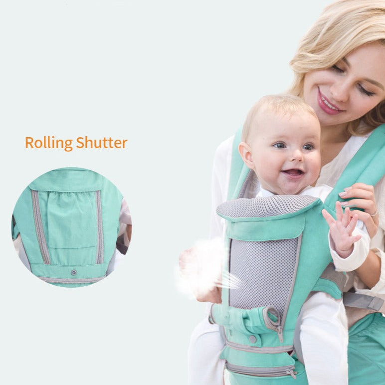 Breathable Ergonomic Baby Carrier Backpack with Kangaroo Hipseat