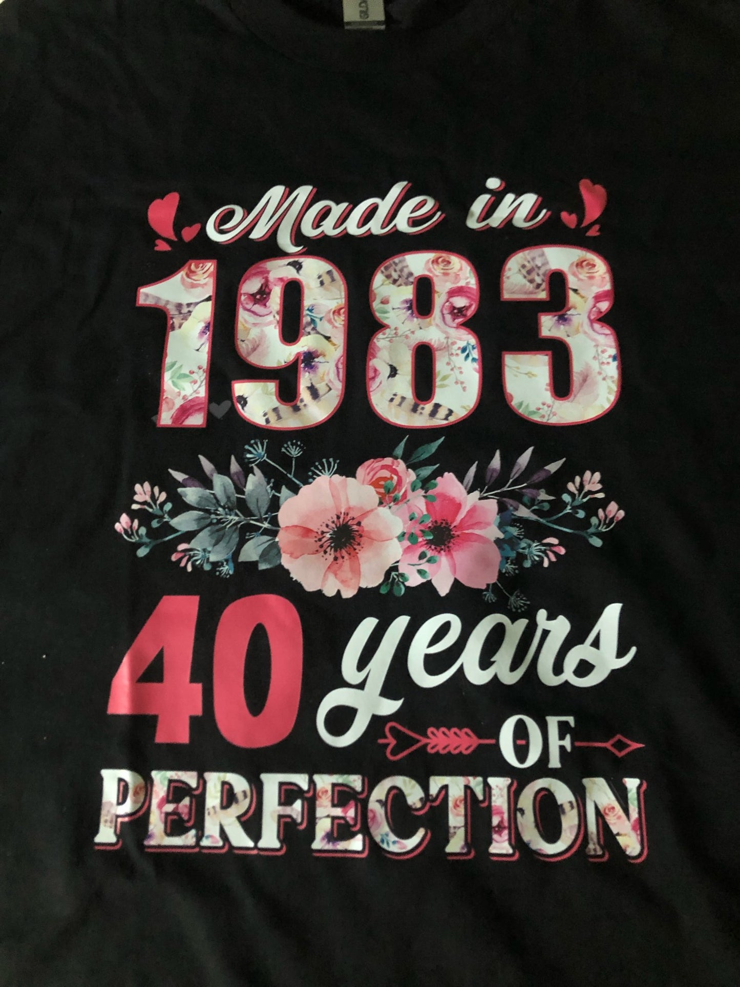 T-Shirt Made In 1983 Floral 40 Year Old 40th Birthday