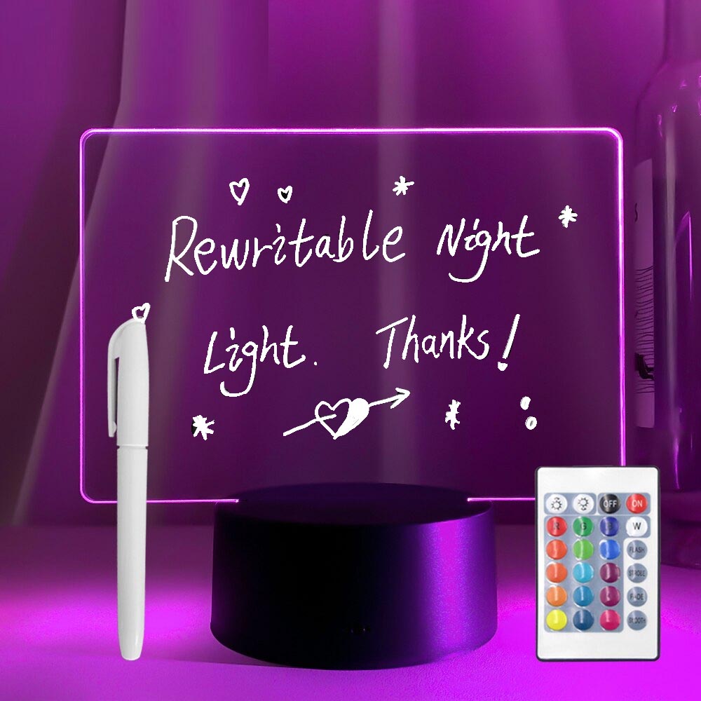 Creative Led Note Board, Message Board With Pen and Remote Control