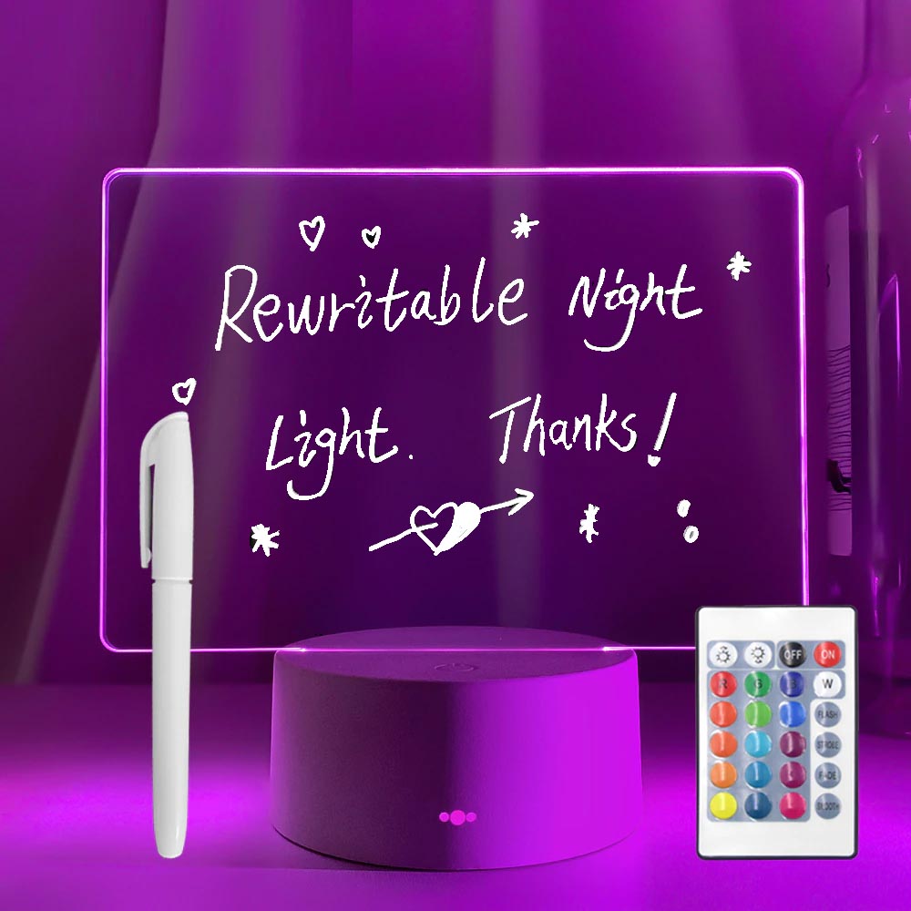 Creative Led Note Board, Message Board With Pen and Remote Control