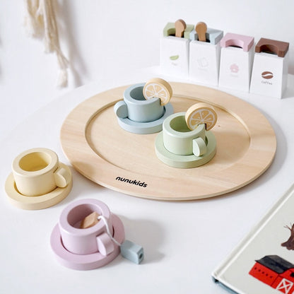 Nunukids Educational wooden tea set nordic