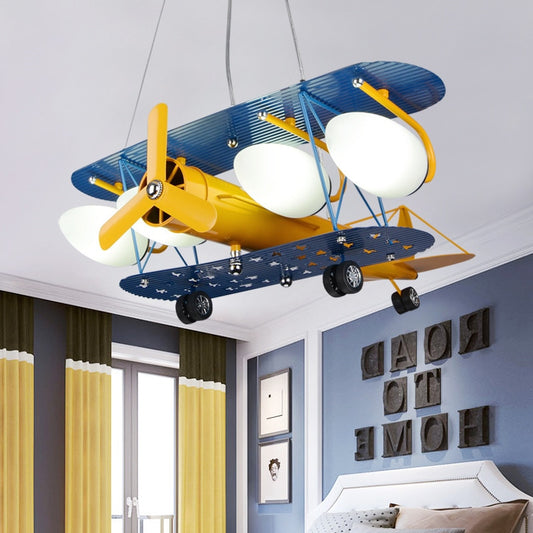 Kids Room Lamp Chandelier Airplane Hanging