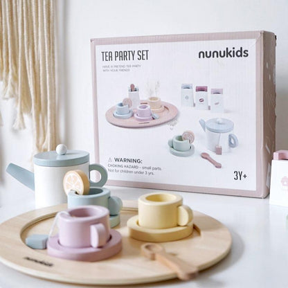 Nunukids Educational wooden tea set nordic