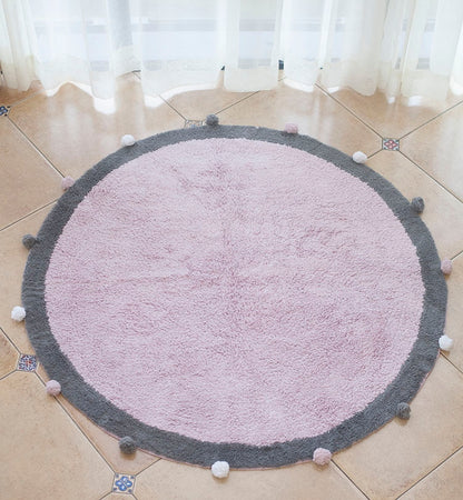 Round Rug Nordic Soft Cotton Fluffy Floor Mat Rugs