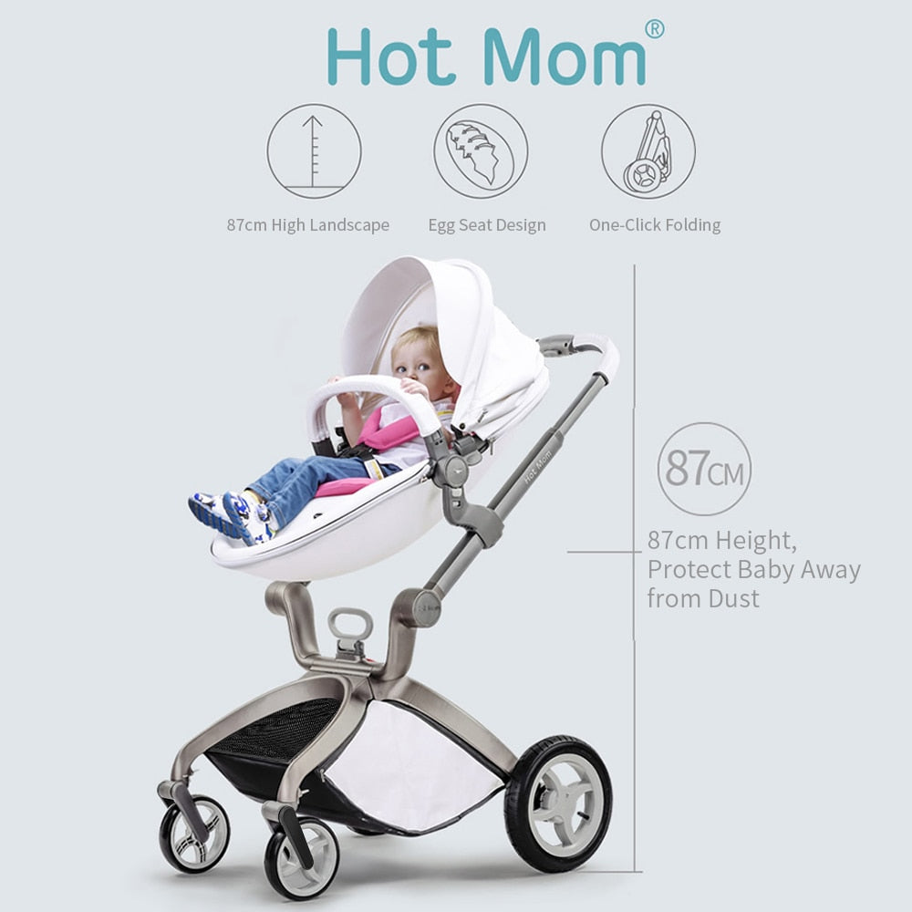 HOTMOM Luxury Baby Stroller Combo Travel System With Bassinet