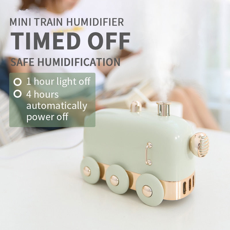 Ultrasonic Humidifier Retro Mini Train USB Aroma Air Diffuser Essential Oil