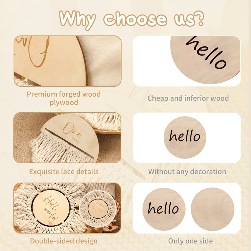 Set Wooden Baby Double Sided Wooden Baby Cards Childhood Dreaminess