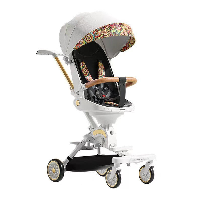 Lightweight Folding Travel Pram 360° with Dinner Plate