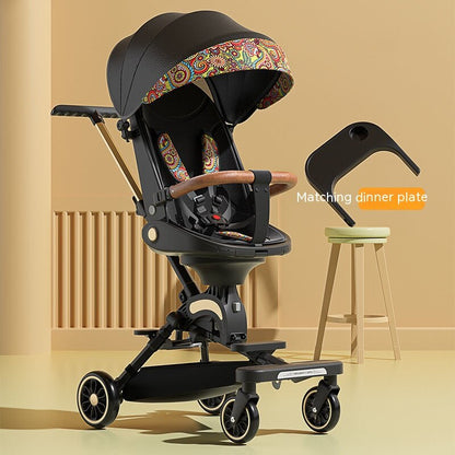 Lightweight Folding Travel Pram 360° with Dinner Plate