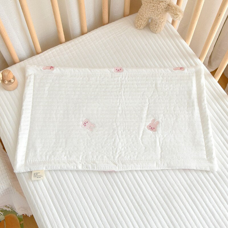 Baby Cotton Pillow Newborn Anti Vomiting Flat Pillow 0-12M