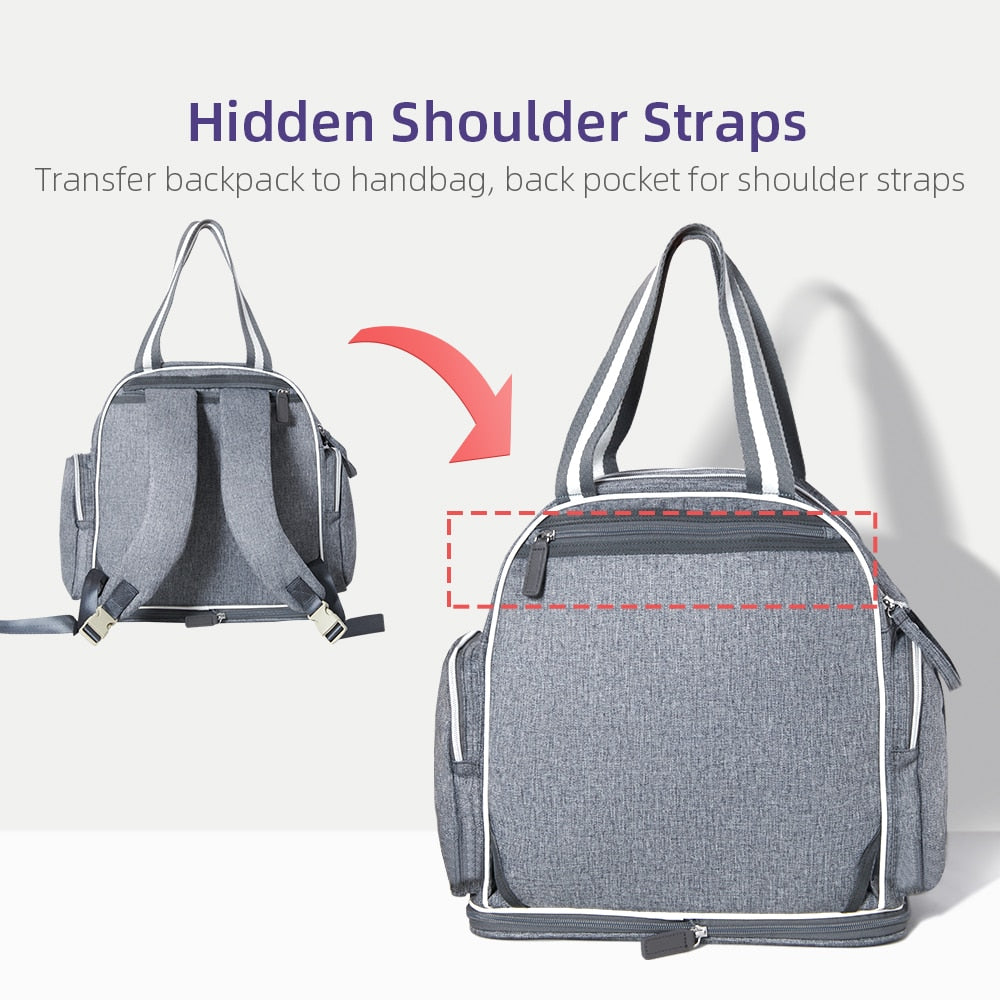 Diaper Bag Travel Backpack Maternity Nappy Bag  Large Capacity Waterproof Sunveno