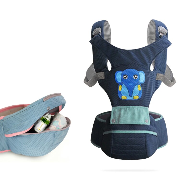 Breathable Ergonomic Baby Carrier Backpack with Kangaroo Hipseat