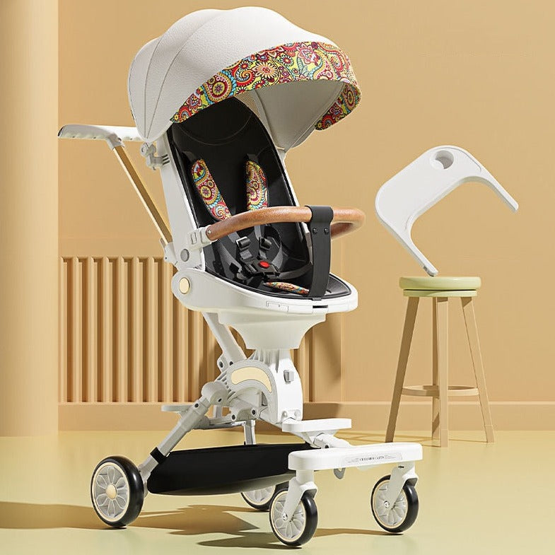 Lightweight Folding Travel Pram 360° with Dinner Plate