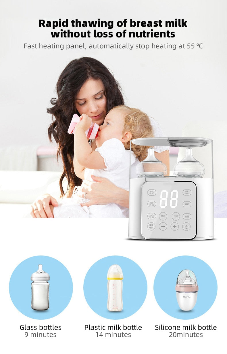 Hibobi Baby Bottle Warmer - 9-in-1 Accurate Temperature Control