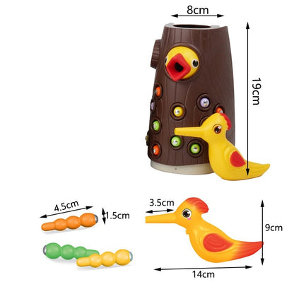 Montessori Toddler Toy Magnetic Woodpecker