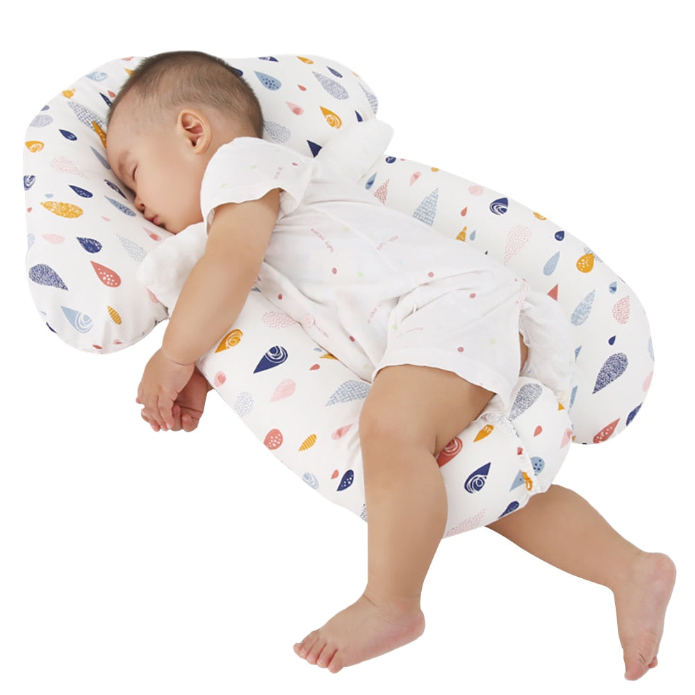 Breathable Baby Pillow with Head Protection - Cloud Shape Design